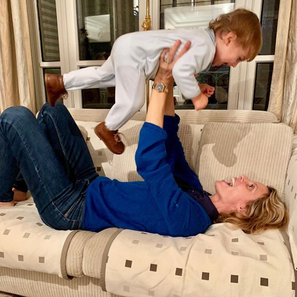 Sylvie Tellier et son plus jeune fils, Roméo, sur Instagram le 14 octobre 2019.