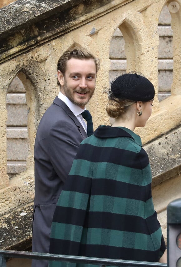 Pierre Casiraghi et sa femme Beatrice Borromeo - La famille princière de Monaco arrive à la cathédrale Notre-Dame-Immaculée lors de la fête Nationale monégasque à Monaco le 19 novembre 2019. © Dominique Jacovides/Bestimage