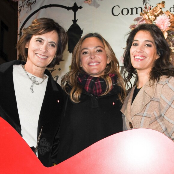 Inès de La Fressange, Sandrine Quétier et Laurie Cholewa - Illuminations rue du Faubourg Saint Honoré à Paris, le 19 novembre 2019. © Coadic Guirec/Bestimage