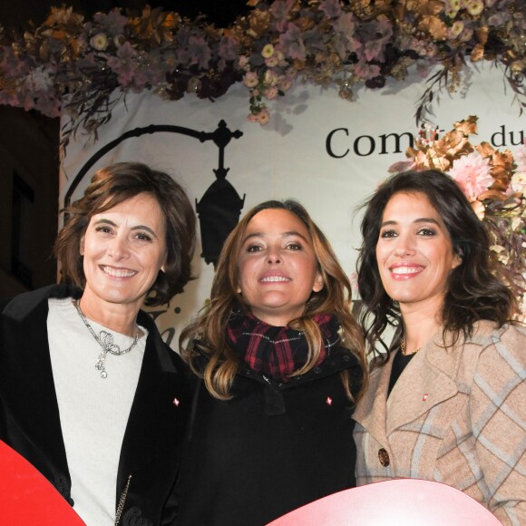 Inès de La Fressange, Sandrine Quétier et Laurie Cholewa - Illuminations rue du Faubourg Saint Honoré à Paris, le 19 novembre 2019. © Coadic Guirec/Bestimage