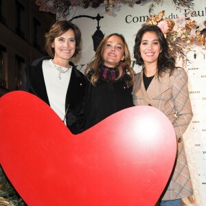 Inès de La Fressange, Sandrine Quétier et Laurie Cholewa - Illuminations rue du Faubourg Saint Honoré à Paris, le 19 novembre 2019. © Coadic Guirec/Bestimage