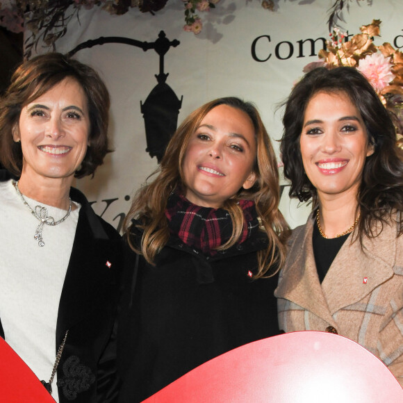 Inès de La Fressange, Sandrine Quétier et Laurie Cholewa - Illuminations rue du Faubourg Saint Honoré à Paris, le 19 novembre 2019. © Coadic Guirec/Bestimage
