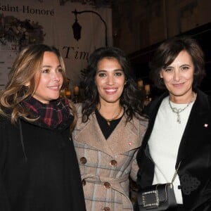 Sandrine Quétier, Laurie Cholewa et Inès de La Fressange - Illuminations rue du Faubourg Saint Honoré à Paris, le 19 novembre 2019. © Coadic Guirec/Bestimage