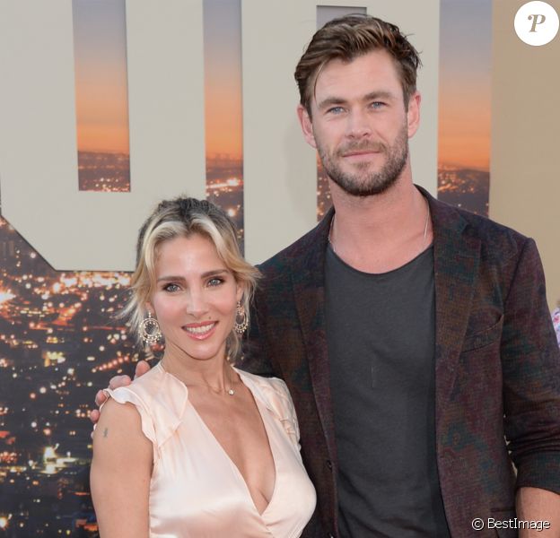 Chris Hemsworth et sa femme Elsa Pataky à la première de Once Upon a Time in Hollywood à Los Angeles, le 22 juillet 2019