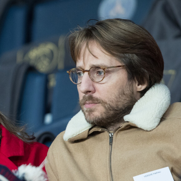 Ophélie Meunier et son mari Mathieu Vergne assistent au match Paris Saint-Germain - Lille pour la 14e journée du championnat de Ligue 1 Conforama, au Parc des Princes. Paris, le 22 novembre 2019.