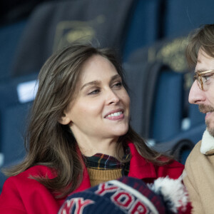 Ophélie Meunier et son mari Mathieu Vergne assistent au match Paris Saint-Germain - Lille pour la 14e journée du championnat de Ligue 1 Conforama, au Parc des Princes. Paris, le 22 novembre 2019.