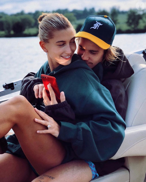 Justin Bieber et son épouse Hailey Bieber. Novembre 2019.