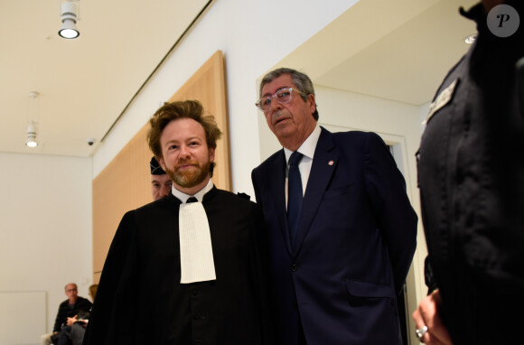 L'avocat Antoine Vey, Patrick Balkany - Patrick Balkany, maire de Levallois et sa femme Isabelle Balkany sont jugés au tribunal correctionnel de Paris pour fraude fiscale et blanchiment de fraude fiscale aggravée. Le 20 mai 2019.