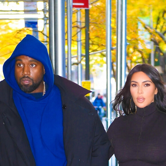 Kim Kardashian, son mari Kanye West, sa mère Kris Jenner et son compagnon Corey Gamble ont été aperçus dans les rues de New York, le 6 novembre 2019.