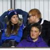 Ed Sheeran et sa femme Cherry Seaborn assistent à un match de foot à Ipswich, opposant l'équipe locale à celle des Wycombe Wanderers, le 26 novembre 2019. Le chanteur est un fervent supporter du club d'Ipswich.