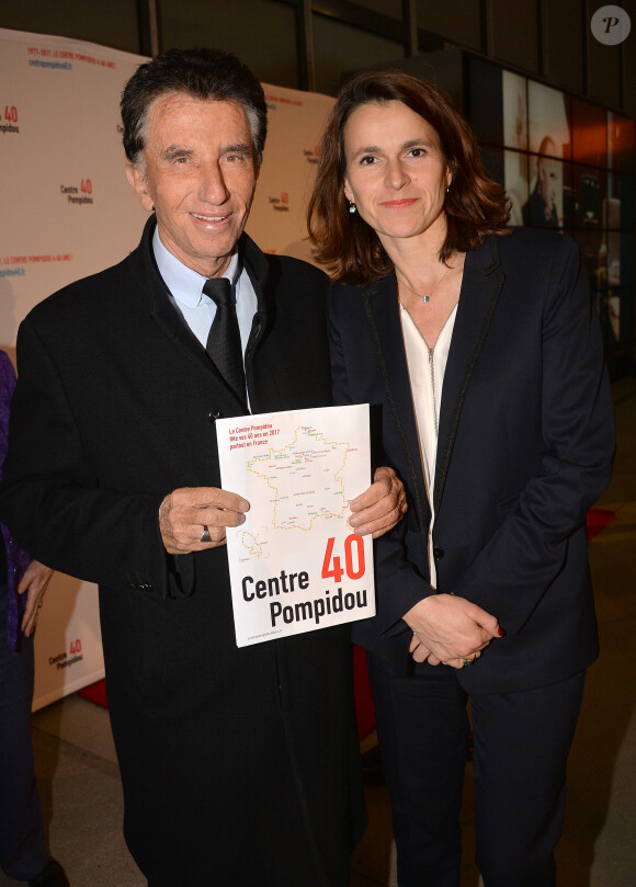 Jack Lang et Aurélie Filippetti - Cocktail pour les 40 ans du Centre Georges Pompidou au centre Pompidou à Paris, France, le 10 janvier 2017. © Veeren/Bestimage