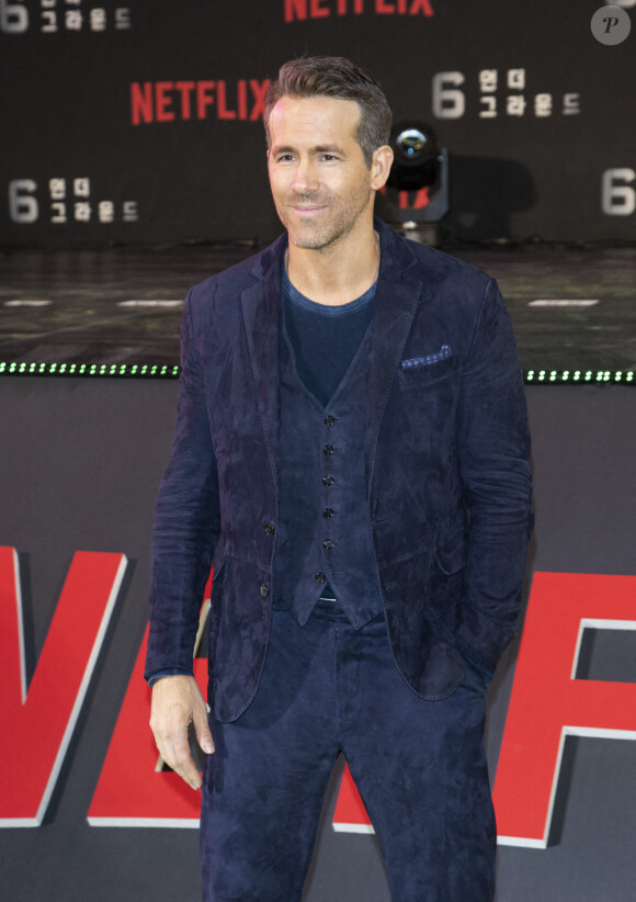 Ryan Reynolds à l'avant-première du film "Six Underground" (Netflix) à Séoul, en Corée du Sud, le 2 décembre 2019.