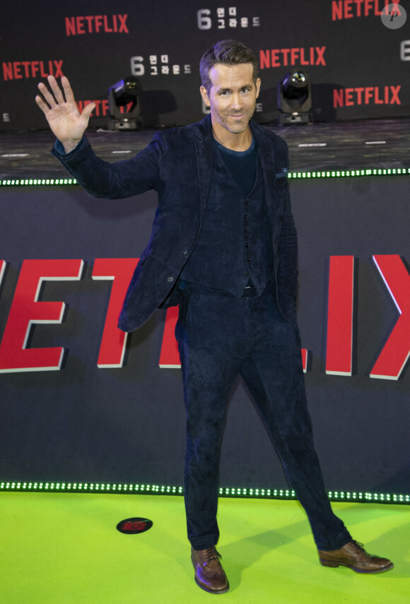 Ryan Reynolds à l'avant-première du film "Six Underground" (Netflix) à Séoul, en Corée du Sud, le 2 décembre 2019.