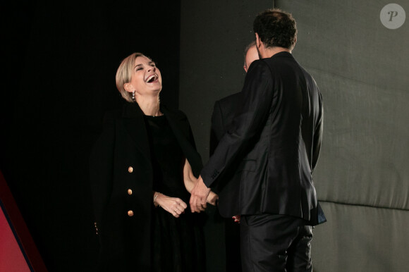 Melita Toscan du Plantier et Ramzy Bédia assistent à la projection de "The Irishman" au 18ème Festival International du Film de Marrakech, le 2 décembre 2019.