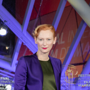 Tilda Swinton assiste à la projection de "The Irishman" au 18ème Festival International du Film de Marrakech, le 2 décembre 2019.