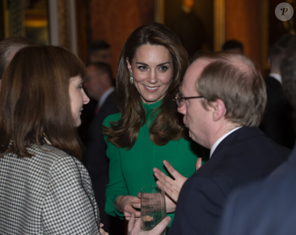 Kate Middleton, duchesse de Cambridge - La reine Elisabeth II d'Angleterre donne une réception à Buckingham Palace à l'occasion du Sommet de l'Otan à Londres, le 3 décembre 2019.