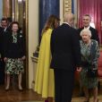 La reine Elisabeth II d'Angleterre, Melania Trump, Donald Trump, le prince Charles, Camilla Parker Bowles - La reine Elisabeth II d'Angleterre donne une réception à Buckingham Palace à l'occasion du Sommet de l'Otan à Londres, le 3 décembre 2019.