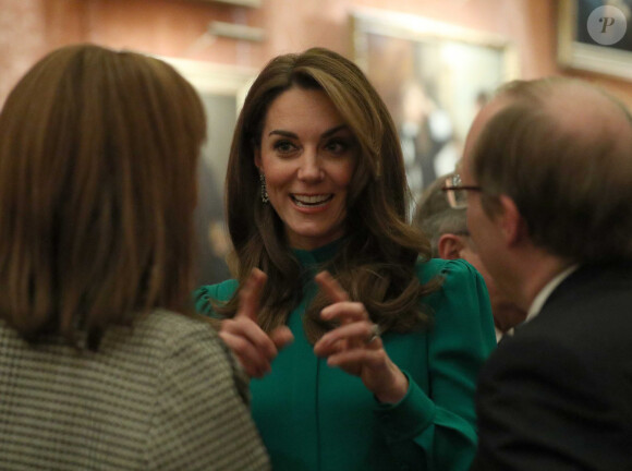 Kate Middleton, duchesse de Cambridge - La reine Elisabeth II d'Angleterre donne une réception à Buckingham Palace à l'occasion du Sommet de l'Otan à Londres, le 3 décembre 2019.