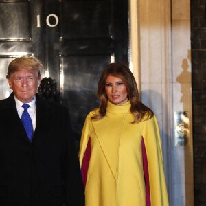 Donald Trump et sa femme Melania lors d'une réception chez le Premier Ministre Britannique Boris Johnson au 10 Downing Street. Royaume-Uni, Londres, 3 décembre 2019.
