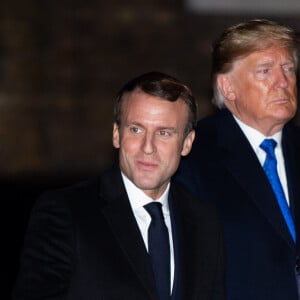 Emmanuel Macron, Donald Trump et Mélania Trump lors d'une réception chez le Premier Ministre Britannique B. Johnson au 10 Downing Street. Royaume-Uni, Londres, 3 décembre 2019. © Alain Rolland/Imagebuzz/Bestimage