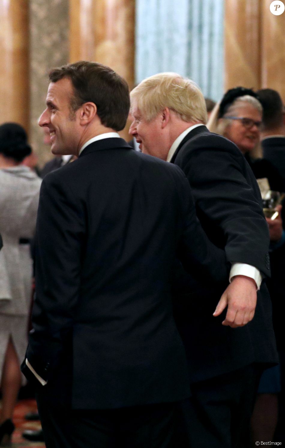 Le Président Emmanuel Macron, Boris Johnson - Réception Au Palais De ...