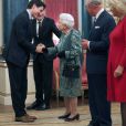 Justin Trudeau, la reine Elisabeth II d'Angleterre, le prince Charles, prince de Galles, Camilla Parker Bowles, duchesse de Cornouailles - Réception au palais de Buckingham en l'honneur des participants à l'anniversaire des 70 ans de l'Otan le 3 décembre 2019.