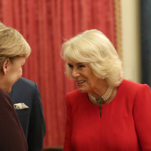 Angela Merkel, Camilla Parker Bowles - Réception au palais de Buckingham en l'honneur des participants à l'anniversaire des 70 ans de l'Otan le 3 décembre 2019.