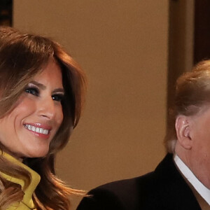 Le président Donald Trump et sa femme Melania - Arrivées à la réception au palais de Buckingham en l'honneur des participants à l'anniversaire des 70 ans de l'Otan le 3 décembre 2019.