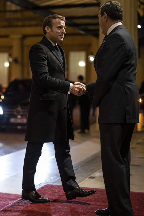 Le président Emmanuel Macron - Arrivées à la réception au palais de Buckingham en l'honneur des participants à l'anniversaire des 70 ans de l'Otan le 3 décembre 2019.