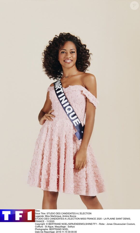 Miss Martinique : Ambre Bozza, 21 ans, 1,75 m, actuellement en première année de Diplôme national d'art.