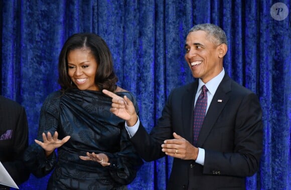 Michelle et Barack Obama à Washington, en février 2018.