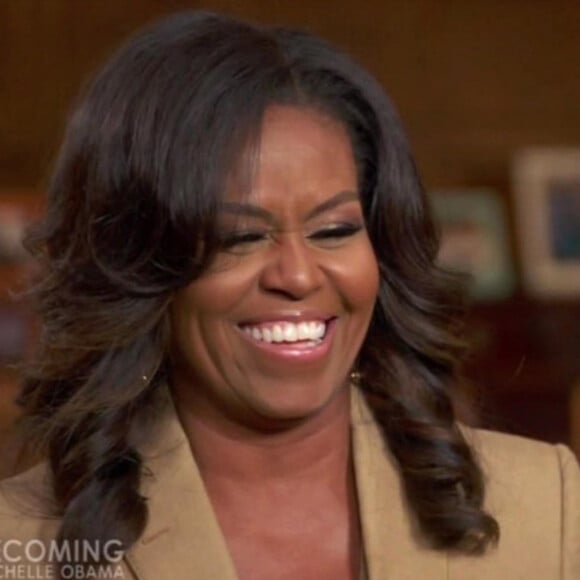 L'ancienne première dame Michelle Obama en interview sur le plateau de la chaine ABC News le 11 novembre 2018.