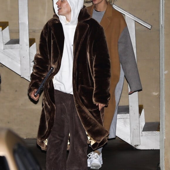 Justin Bieber et sa femme Hailey Baldwin Bieber sont allés à l'église à Los Angeles. Le 4 décembre 2019.