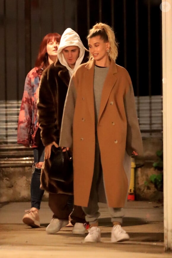 Justin Bieber et sa femme Hailey Baldwin Bieber sont allés à l'église à Los Angeles. Le 4 décembre 2019.