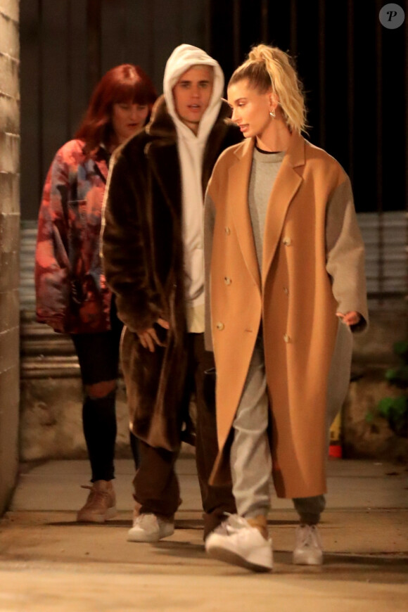 Justin Bieber et sa femme Hailey Baldwin Bieber sont allés à l'église à Los Angeles. Le 4 décembre 2019.