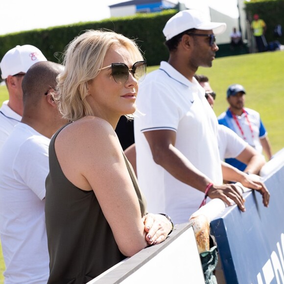  La princesse Charlene de Monaco à Dubaï pour le Tournoi International de Rugby Sevens, le 7 décembre 2019. © Eric Mathon / Palais Princier