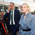 La princesse Charlène de Monaco assiste au Grand Prix de Formule 1 à Abu Dhabi sur le circuit Yas Marina, le 1er décembre 2019.