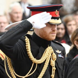 Le prince Harry, duc de Sussex, et Meghan Markle, duchesse de Sussex, assistent au 'Remembrance Day', une cérémonie d'hommage à tous ceux qui sont battus pour la Grande-Bretagne, à Westminster Abbey, le 7 novembre 2019.