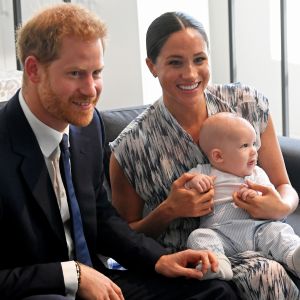 Le prince Harry, duc de Sussex, et Meghan Markle, duchesse de Sussex, avec leur fils Archie ont rencontré l'archevêque Desmond Tutu et sa femme à Cape Town, Afrique du Sud. Le 25 septembre 2019