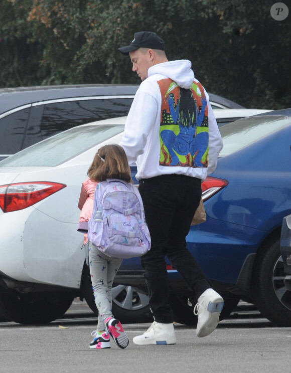 Exclusif - Channing Tatum est allé chercher sa fille Everly à l'école à Los Angeles, le 14 novembre 2019.