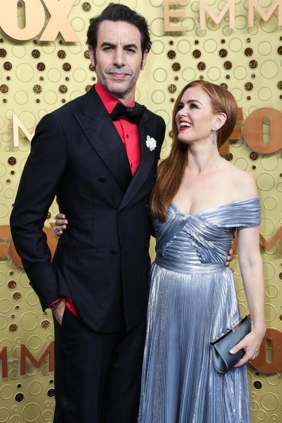 Sacha Baron Cohen et sa femme Isla Fisher - Les célébrités assistent à la cérémonie des Emmy Awards à Los Angeles, le 22 septembre 2019.