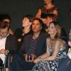Vanessa Paradis et son compagnon Samuel Benchetrit posent ensemble lors de la première du film "Chien" au 70 ème festival du film de "Locarno" le 7 août 2017
