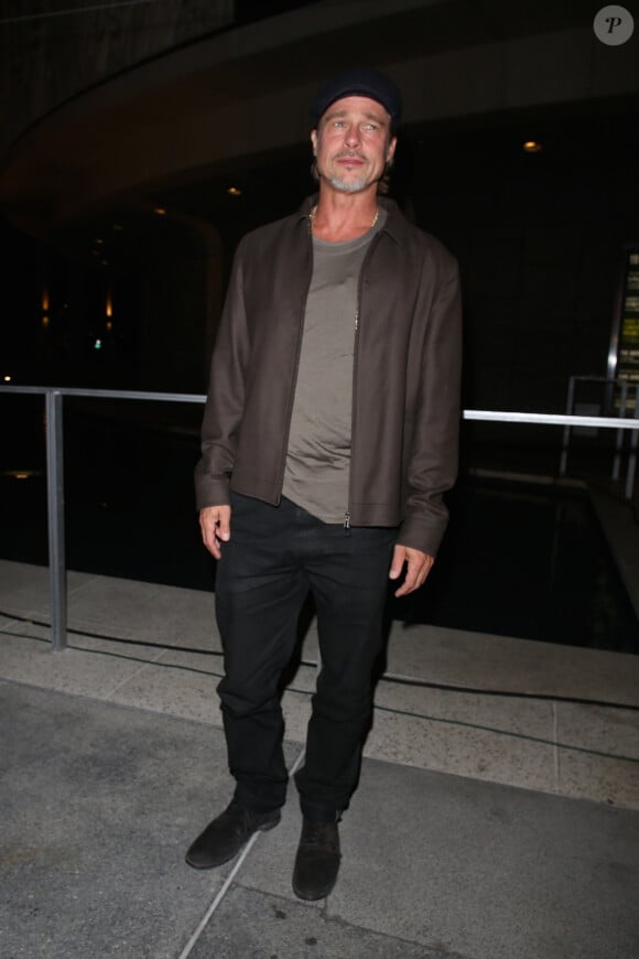 Brad Pitt est allé voir la pièce de théâtre "A Play is a Poem" au théâtre Ahmanson à Los Angeles, le 21 septembre 2019