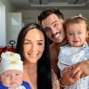Jazz avec son mari Laurent et ses enfants Cayden et Chelsea sur Instagram, le 24 mai 2019