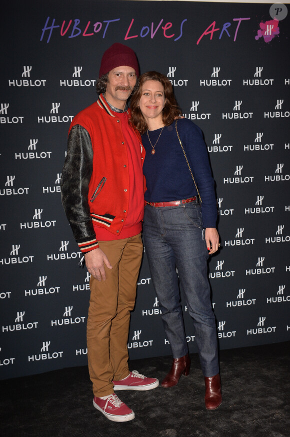 Jérôme Coste (à gauche) assiste à la soirée "Hublot Loves Art" organisée par Hublot, à la Fondation Louis Vuitton. Paris, le 16 décembre 2019.