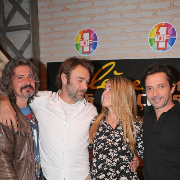 Exclusif - Philippe Vasseur, Patrick Puydebat, Hélène Rollès, Sébastien Roch - Soirée anniversaire pour les 25 ans de la série "Hélène et les garçons" au siège de JLA Groupe à La Plaine Saint-Denis, le 18 mai 2017. © CVS/Bestimage