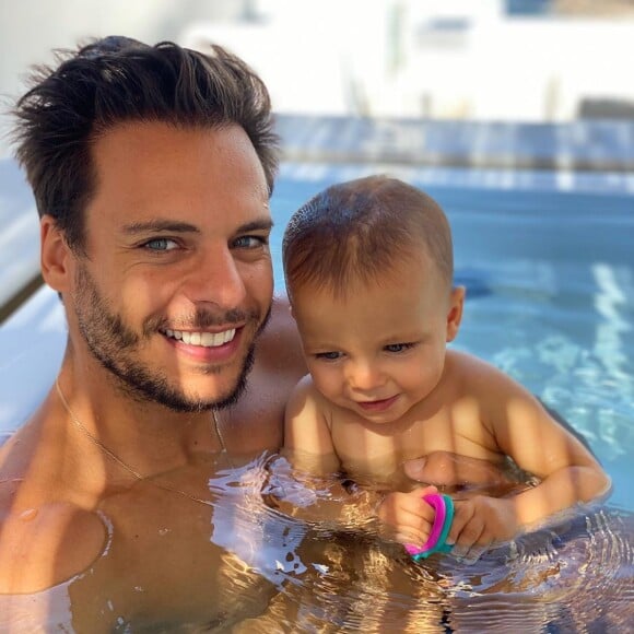 Pierre-Jean Cabrières, le mari de Julie Ricci, et son fils Gianni - photo Instagram du 22 décembre 2019