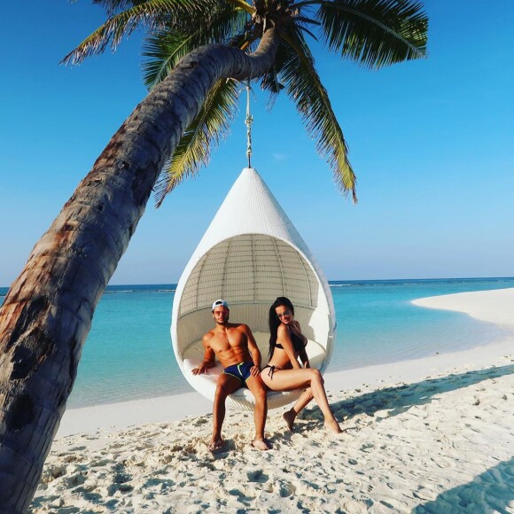 Julie Ricci et PJ aux Maldives, le 12 décembre 2019