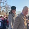 Le prince Charles, prince de Galles et Kate Middleton, duchesse de Cambridge assistent à la messe de Noël en l'église Sainte-Marie-Madeleine à Sandringham au Royaume-Uni, le 25 décembre 2019.