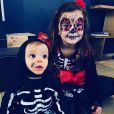 Léon et Capucine, les enfants de Laurent Ournac, déguisés pour Halloween, le 31 octobre 2019